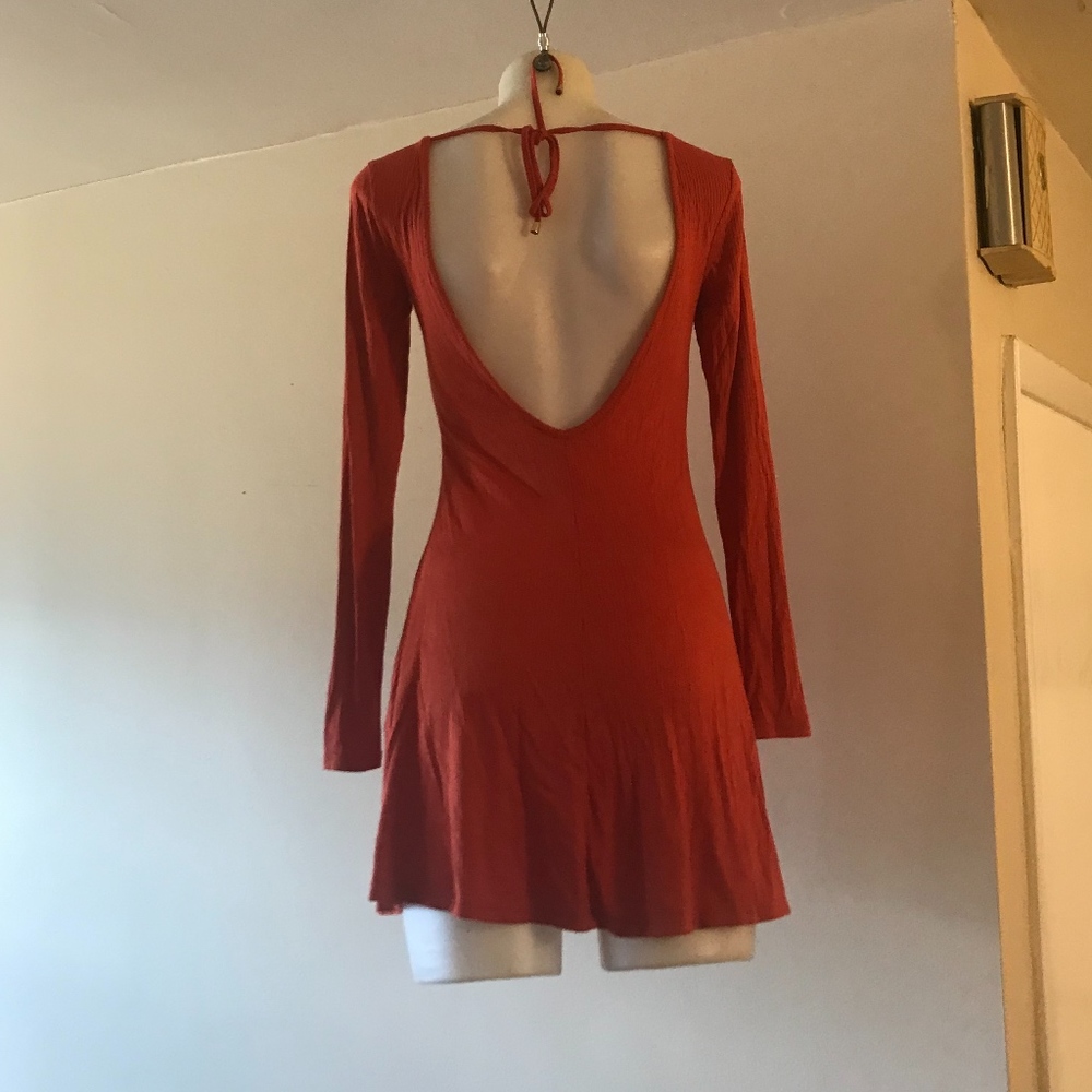 Forever21 orange dress w/ back out - Picture 2 of 2
